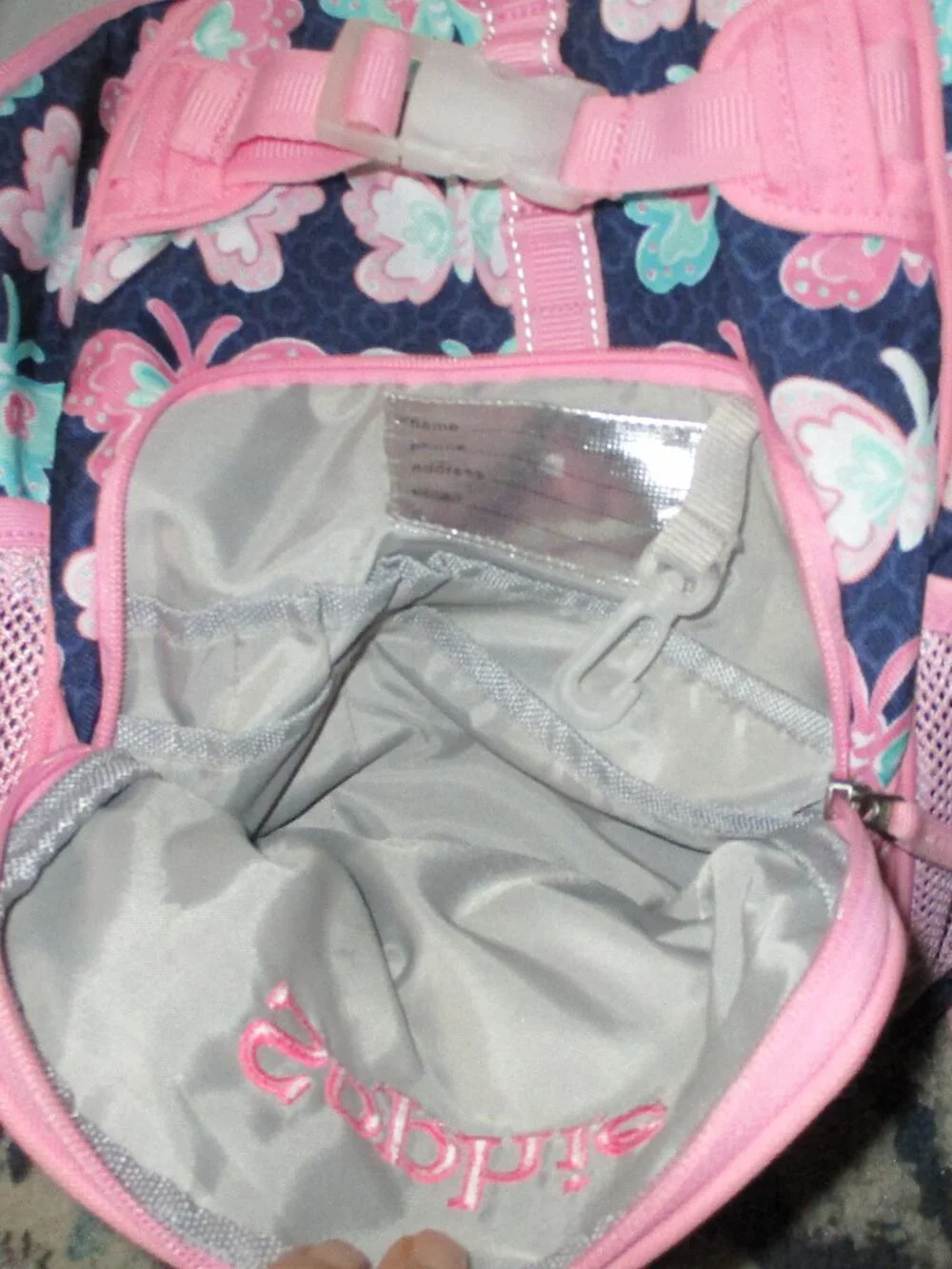 Pottery Barn Large Mackenzie butterflies backpack Monogram SOPHIE